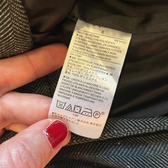 STUNNING GRAY TWEED CLASSIC BLAZER BANANA REPUBLIC SIZE 6 - Picture 4 of 4